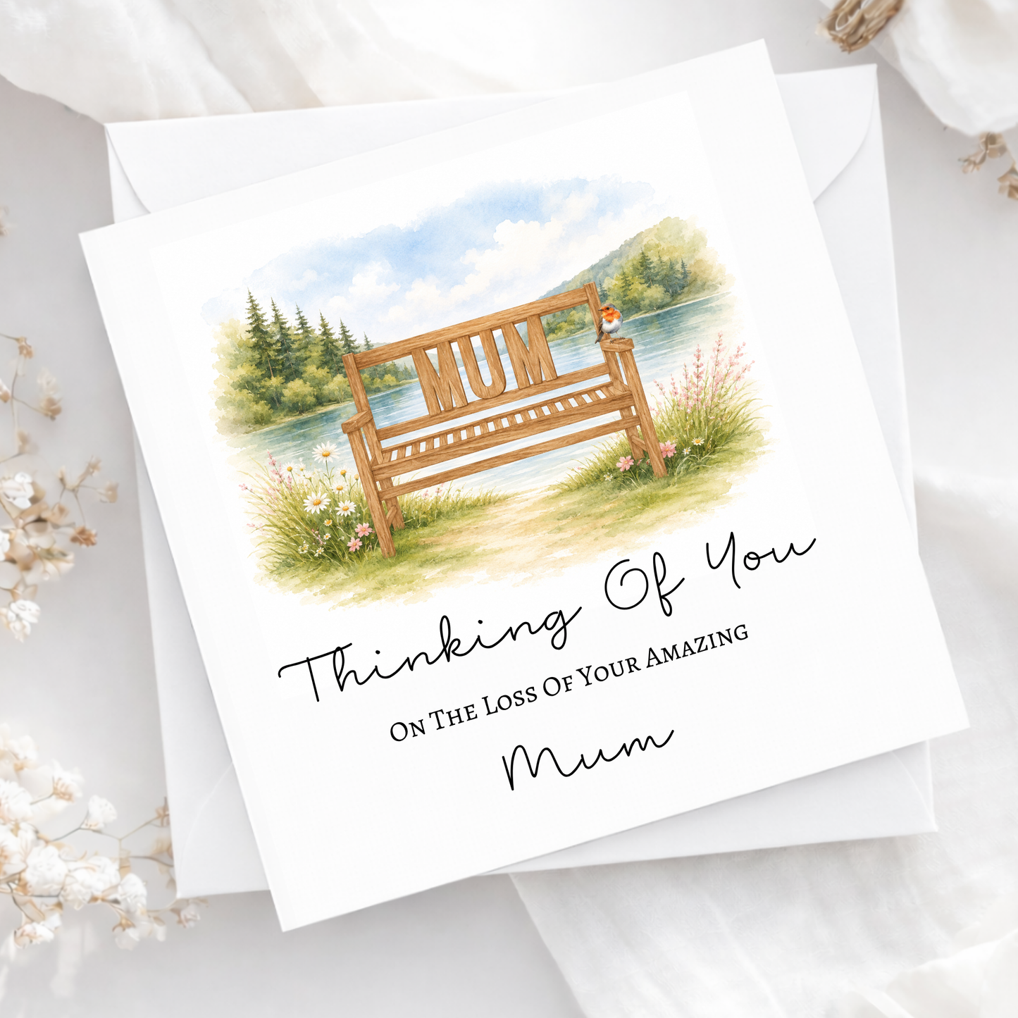 Personalised Sympathy Card | Loss of Mum Card | Thinking of You Card | Condolence Card for Loss of Mother | Bereavement Card