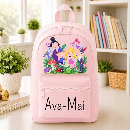 Personalised Fairy Backpack for Kids | Custom Name Children's School Bag Creative Wishes By Amba
