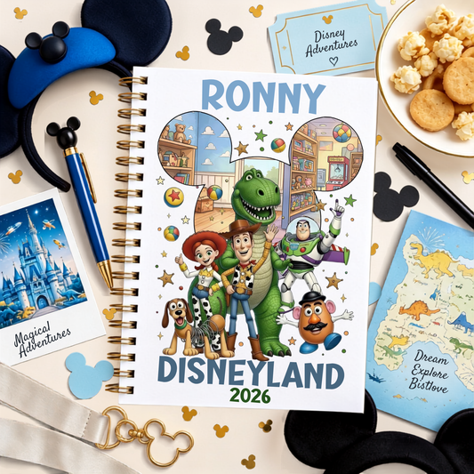 Personalised Toy Story Disneyland Autograph Book | Custom Name & Year Creative Wishes By Amba