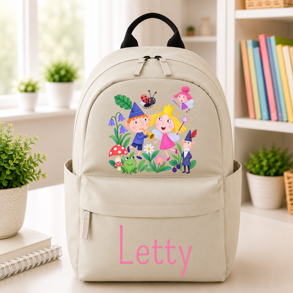 Personalised Fairy Backpack for Kids | Custom Name Children's School Bag Little Wishes By Amba