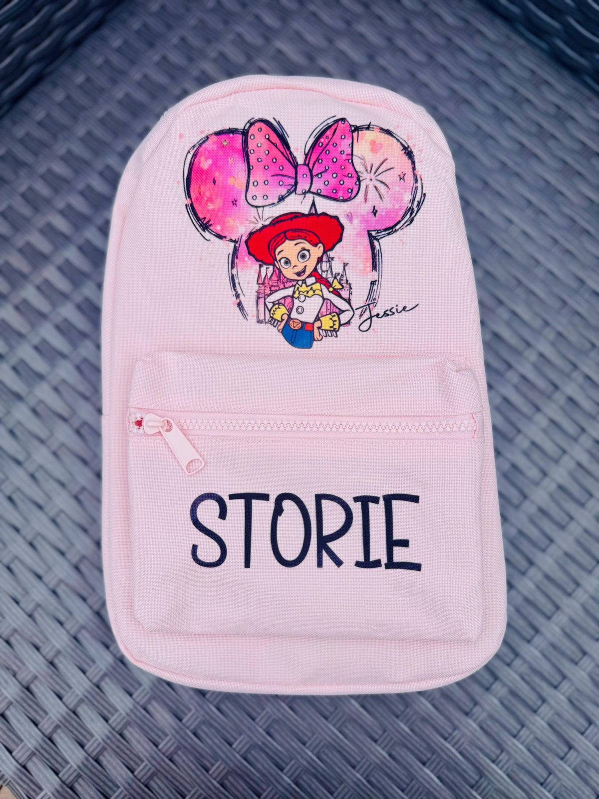Personalised Jessie Kids Backpack, Toy Story Toddler Rucksack, Back To School Nursery Bag.