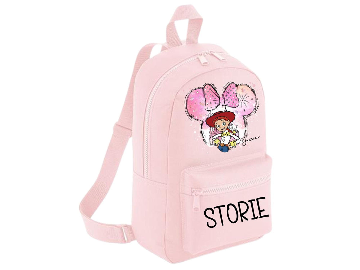 Personalised Jessie Kids Backpack, Toy Story Toddler Rucksack, Back To School Nursery Bag.