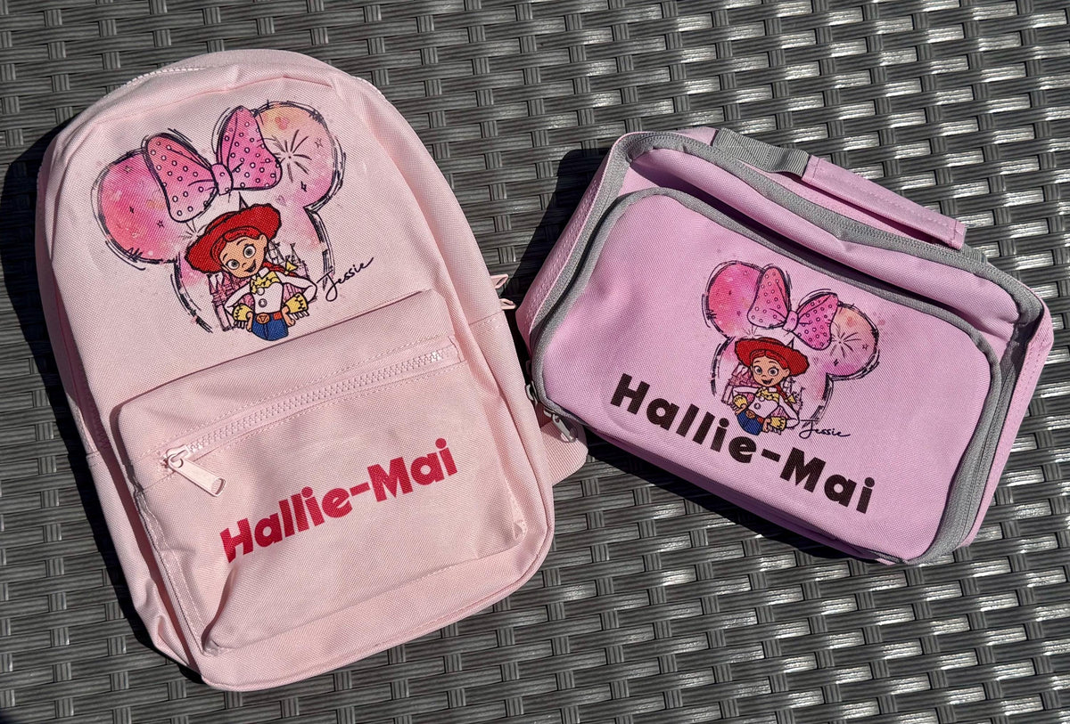 Personalised Jessie Kids Backpack, Toy Story Toddler Rucksack, Back To School Nursery Bag.