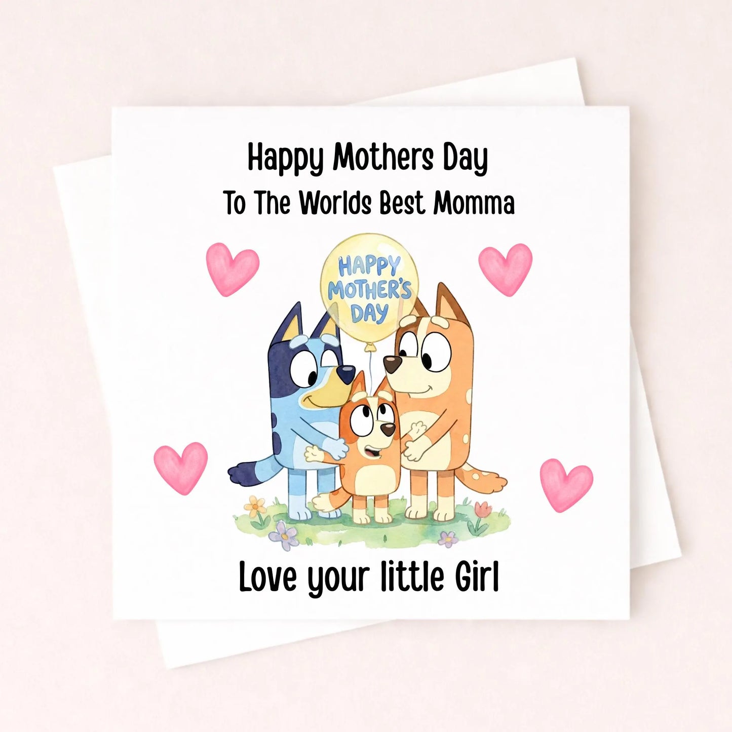 Personalised Mothers Day Card Mommy – Cute Kids Mothers Day Card – From Child Mothers Day Card – Custom Message Card