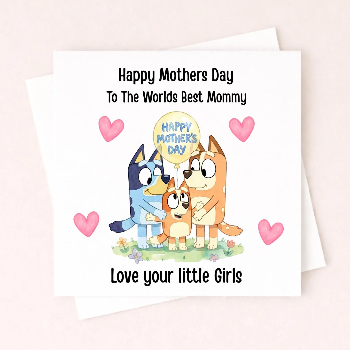 Personalised Mothers Day Card Mommy – Cute Kids Mothers Day Card – From Child Mothers Day Card – Custom Message Card