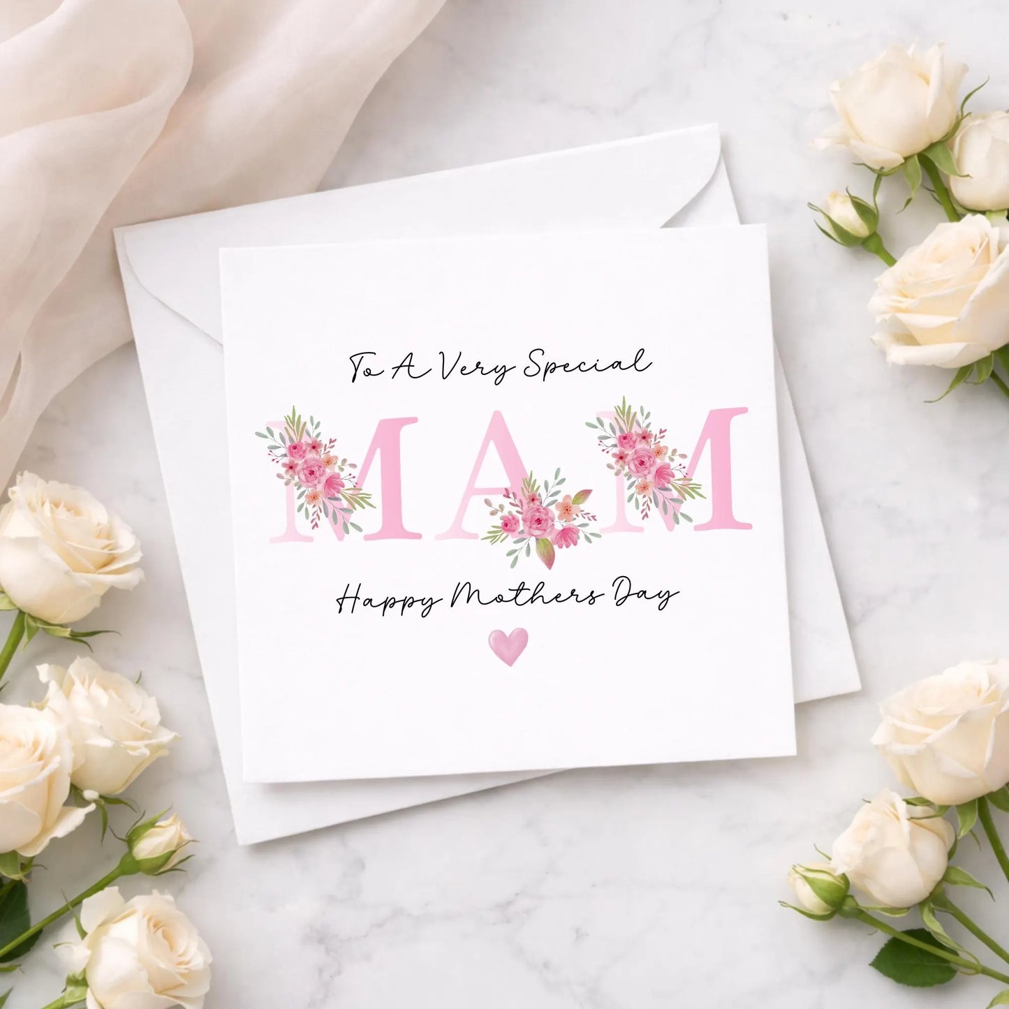 Personalised Mothers Day Card Mum Mom – Floral Mothers Day Card – Custom Name Mothers Day Card – Mum Gift